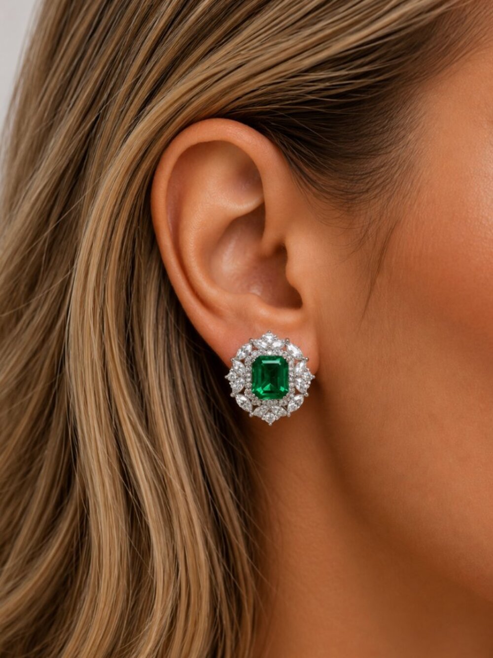 "London" Silver Gemstone Earrings